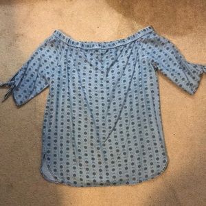 Off the shoulder denim top. Good condition.